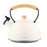Briebe Nordic Chaleira de Indução com Apito, 2,3 L, Aço Inox, Vitrocerâmica, Gás, Cabo de Madeira, , Branco