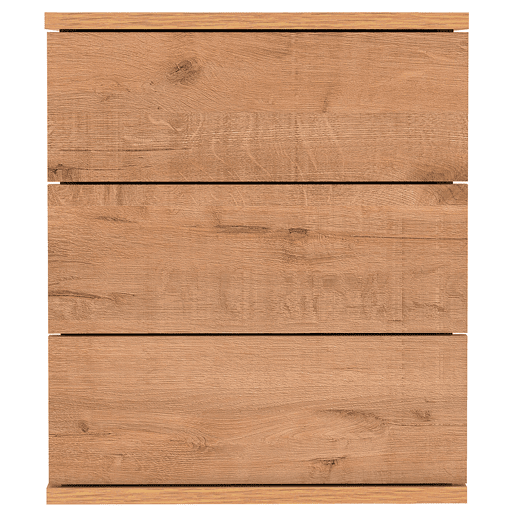 Briebe Serenade Mesa de Cabeceira com 3 Gavetas, Mesinha de Quarto 48,5x41x 40 cm (altura x largura x profundidade), Madeira
