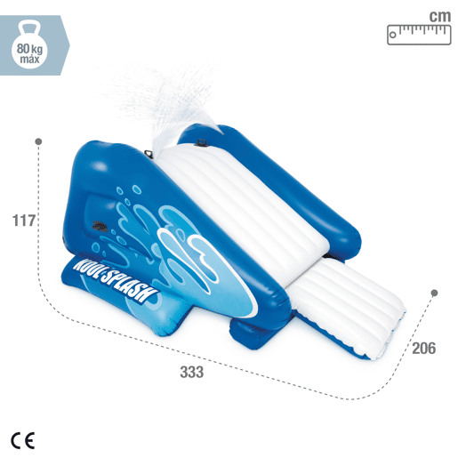 Escorregador insuflável intex 333x206x117 cm +6a