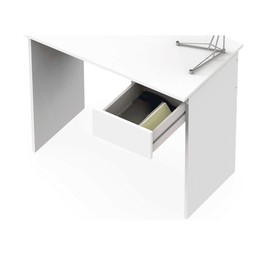 Briebe Nova Escrivaninha, Mesa de Computador 75x90x50cm, 1 Gaveta, Escritório, Quarto Juvenil, , Branco
