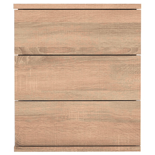 Briebe Serenade Mesa de Cabeceira com 3 Gavetas, Mesinha de Quarto 48,5x41x 40 cm (altura x largura x profundidade), , Madeira