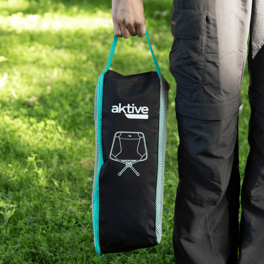 Aktive Cadeira de campismo dobrável ultra-compacta csaco de transporte