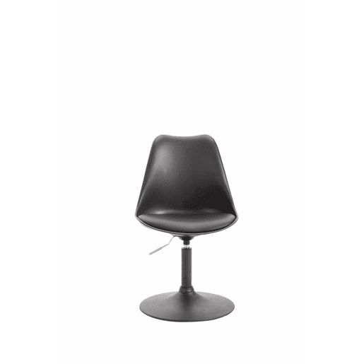 Set de 4 sillas de comedor Maverick con pie de trompeta Plástico Negro 57X48X76 cm