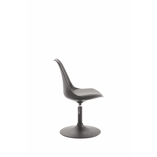 Set de 4 sillas de comedor Maverick con pie de trompeta Plástico Negro 57X48X76 cm