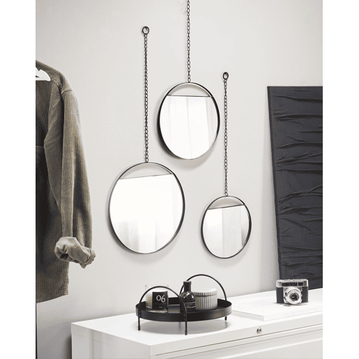 Espelho ODOS 332924 cm 807569 cm Metal Preto