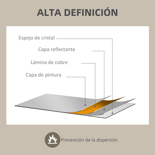 HOMCOM Espelho de Parede Decorativo 70x50 cm Espelho de Casa de Banho com Forma Irregular e Moldura de Madeira para Sala Entrada Corredor Horizontal ou Vertical Natural
