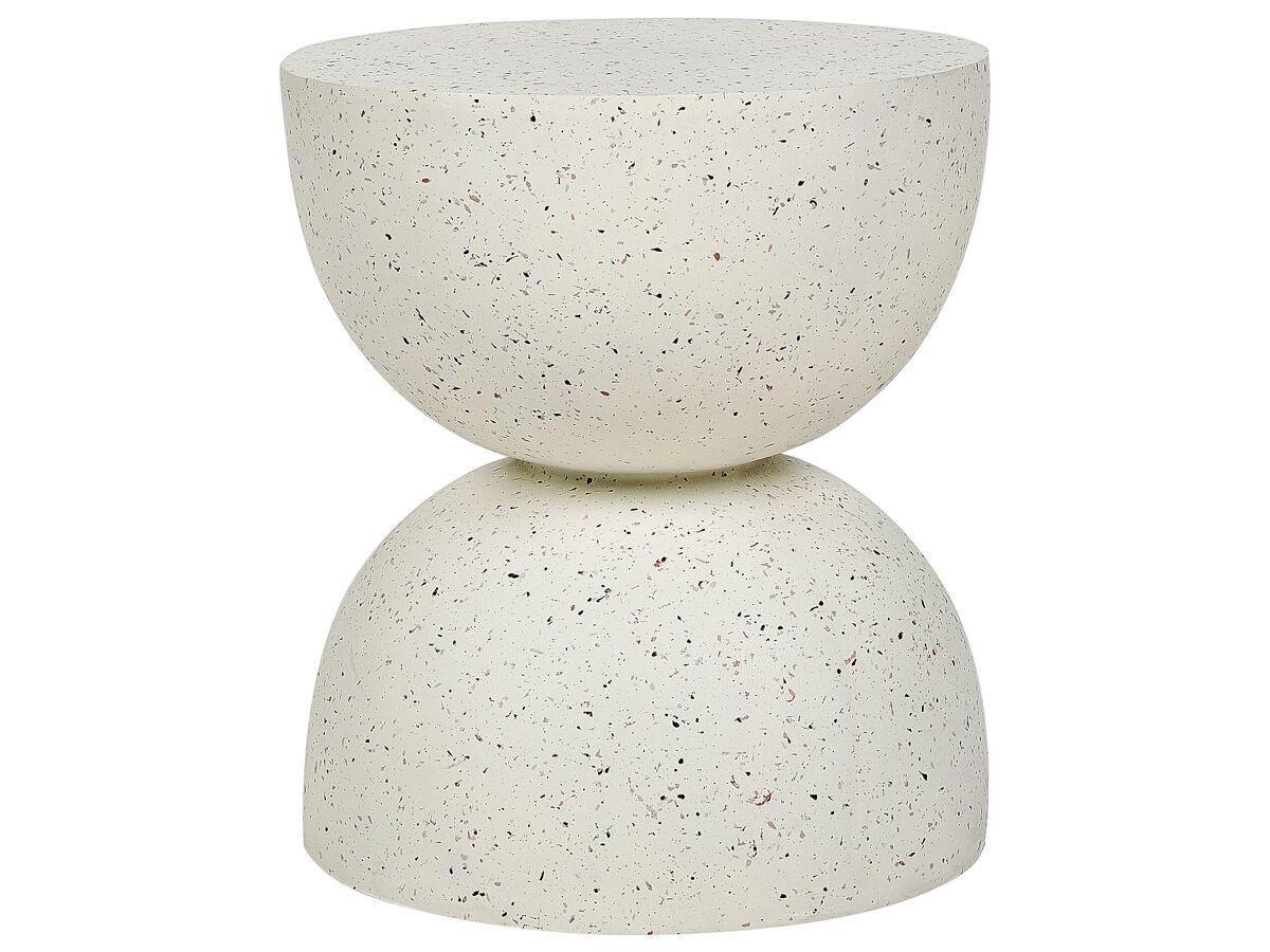 Beliani Mesa auxiliar CAORIA 40x40 Crema