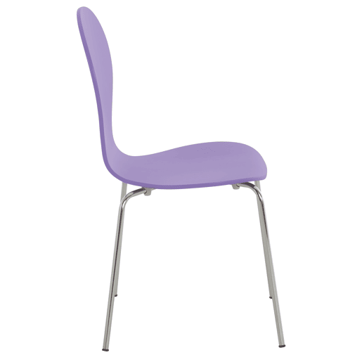 Set 4x Sillas de Visita Diego Apilable Madera Lila 45X43X86 cm