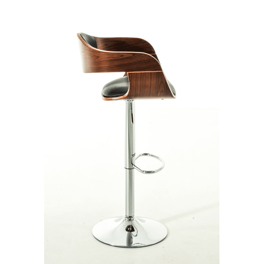 Set De 2 Taburetes Kingston En Simil Cuero Nogalnegro 48X50X88 cm