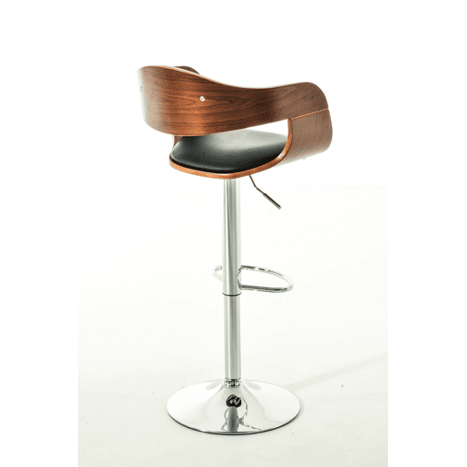 Set De 2 Taburetes Kingston En Simil Cuero Nogalnegro 48X50X88 cm