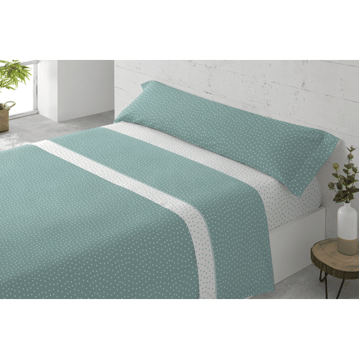 Conjunto de lençóis de três peças cama 135cm Puntos Aqua Donegal Collections