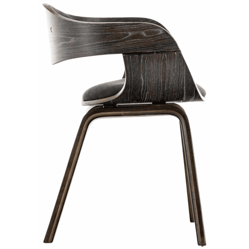 Set de 2 sillas de comedor Kingston de tela y madera Grisgris oscuro 46X49X73 cm