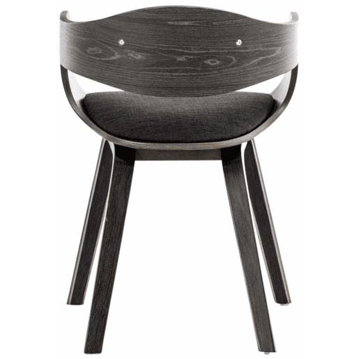 Set de 2 sillas de comedor Kingston de tela y madera Grisgris oscuro 46X49X73 cm