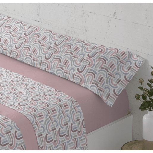 Conjunto de lençóis de três peças cama 150cm Arc Rosa Donegal Collections