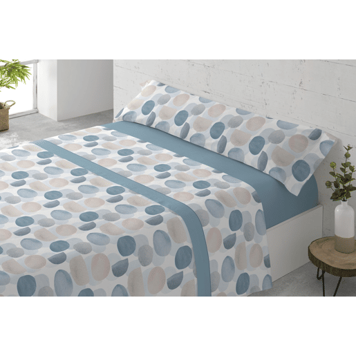 Conjunto de lençóis de três peças cama 135cm Circ Azul Donegal Collections