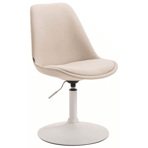 Set de 4 sillas de comedor Maverick en tela Crema 57X48X76 cm