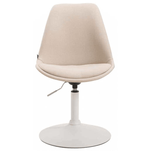 Set de 4 sillas de comedor Maverick en tela Crema 57X48X76 cm