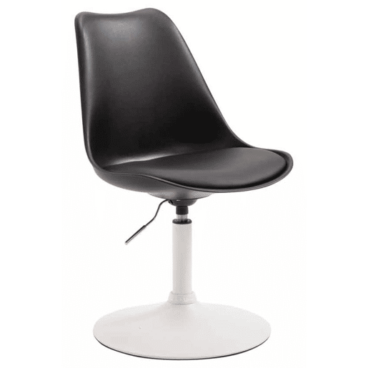 Set de 4 sillas de comedor Maverick con pie de trompeta Plástico Negro 57X48X76 cm