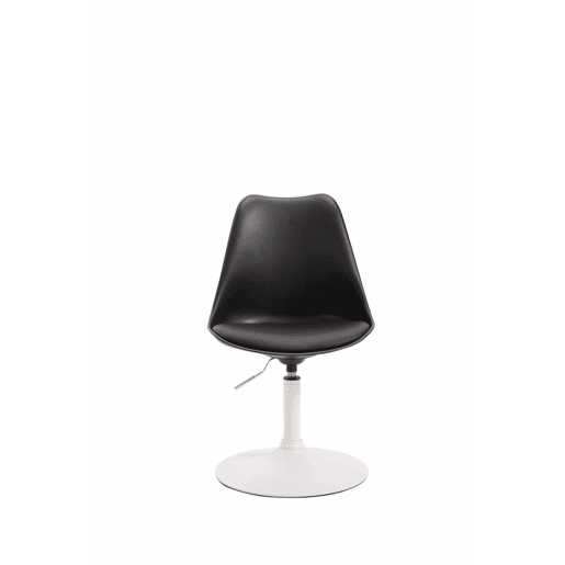 Set de 4 sillas de comedor Maverick con pie de trompeta Plástico Negro 57X48X76 cm