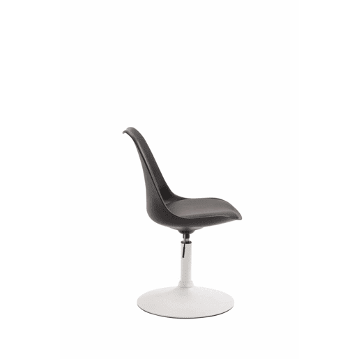 Set de 4 sillas de comedor Maverick con pie de trompeta Plástico Negro 57X48X76 cm