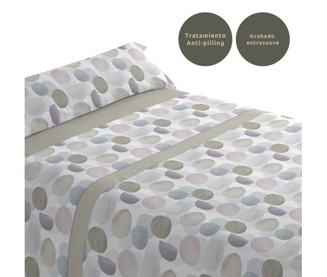 Juego de sábanas tres piezas cama de 90cm circ beige donegal collections