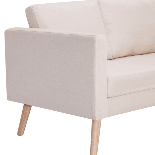 vidaXL Sofá de 2 lugares tecido cor creme vidaXL Sofá de 2 lugares tecido cor creme