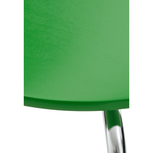 Set 4x Sillas de Visita Diego Apilable Madera Verde 45X43X86 cm
