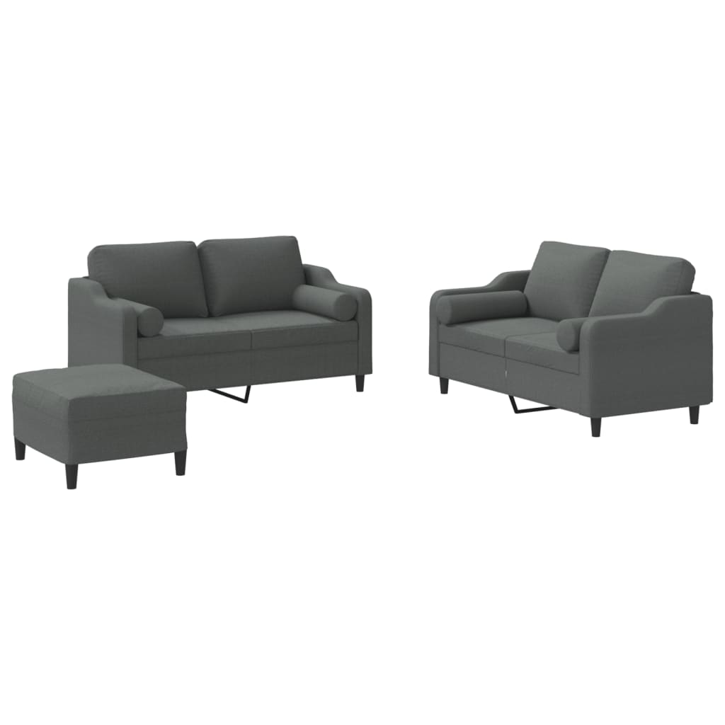 Conjunto De Sofás Gris Oscuro