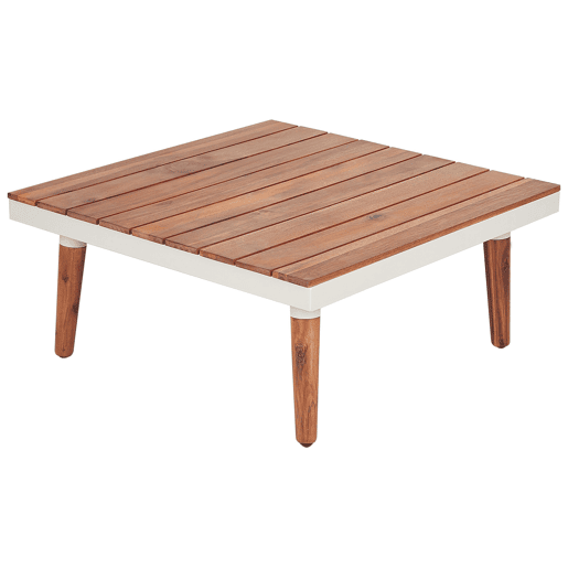 Conjunto de sofás de jardim de canto 5 lugares CORATO Madeira de acácia Branco creme