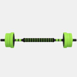 SPORTNOW Conjunto de Halteres 20kg 4 em 1 Conjunto de Pesos com Kettlebell Barra de Pesos para Treino de Força em Casa Ginásio Escritório Verde