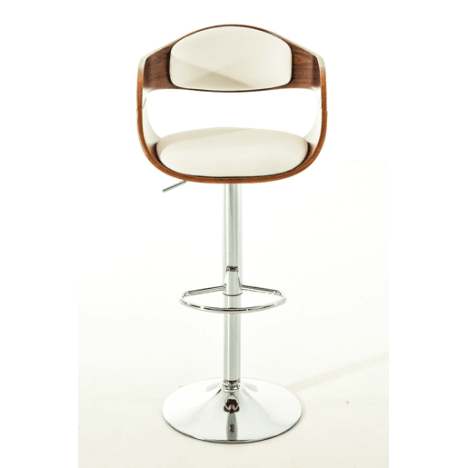 Set De 2 Taburetes Kingston En Simil Cuero Nogalblanco 48X50X88 cm