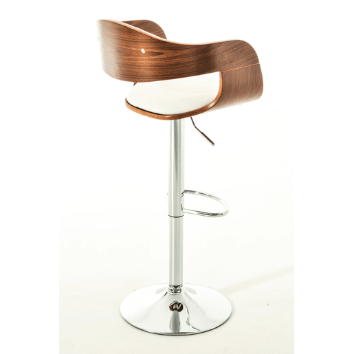 Set De 2 Taburetes Kingston En Simil Cuero Nogalblanco 48X50X88 cm