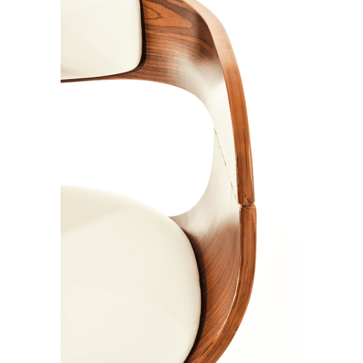 Set De 2 Taburetes Kingston En Simil Cuero Nogalblanco 48X50X88 cm