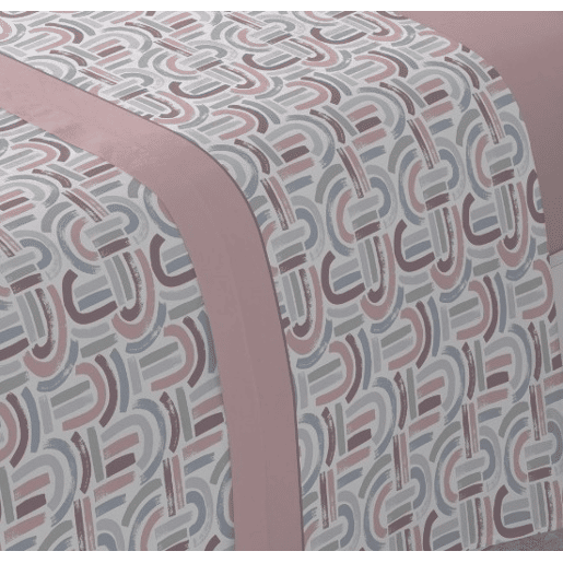 Conjunto de lençóis de três peças cama 105cm Arc Rosa Donegal Collections