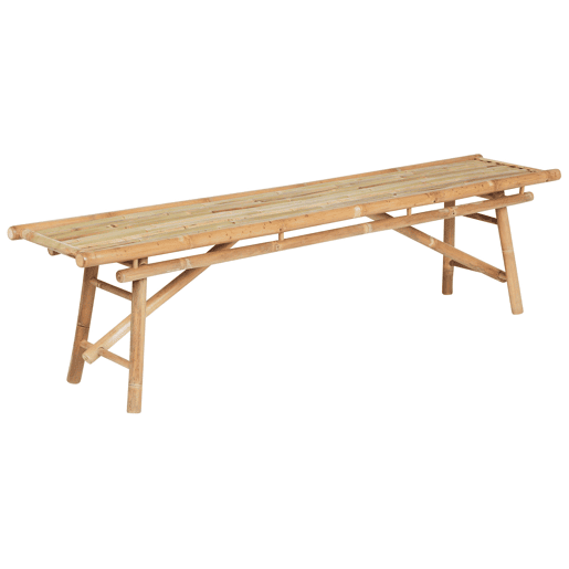 Conjunto de refeições de jardim 4 lugares TINDARI Madeira de bambu Castanho claro