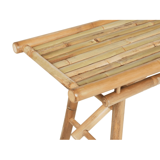 Conjunto de refeições de jardim 4 lugares TINDARI Madeira de bambu Castanho claro