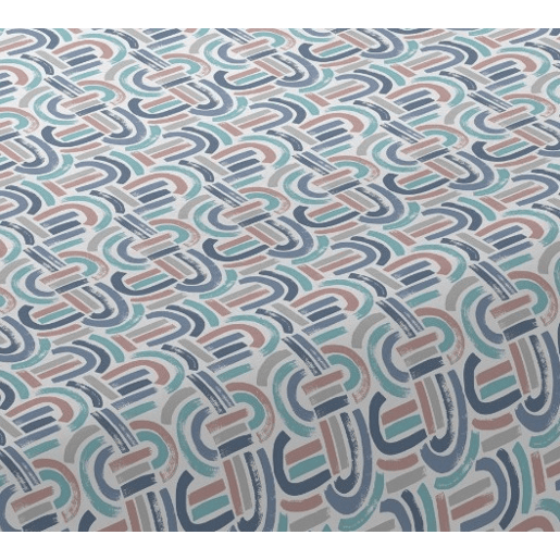 Conjunto de lençóis de três peças cama 90cm Arc Azul Donegal Collections