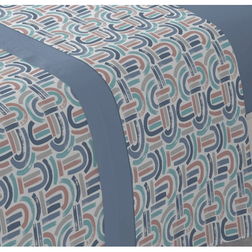 Conjunto de lençóis de três peças cama 90cm Arc Azul Donegal Collections