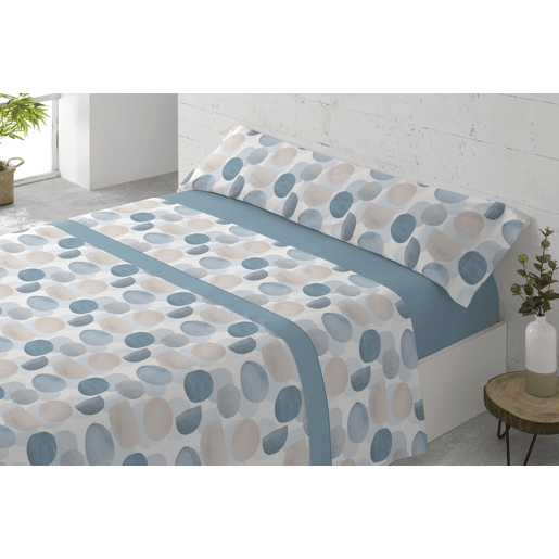 Conjunto de lençóis de três peças cama 90cm Circ Azul Donegal Collections