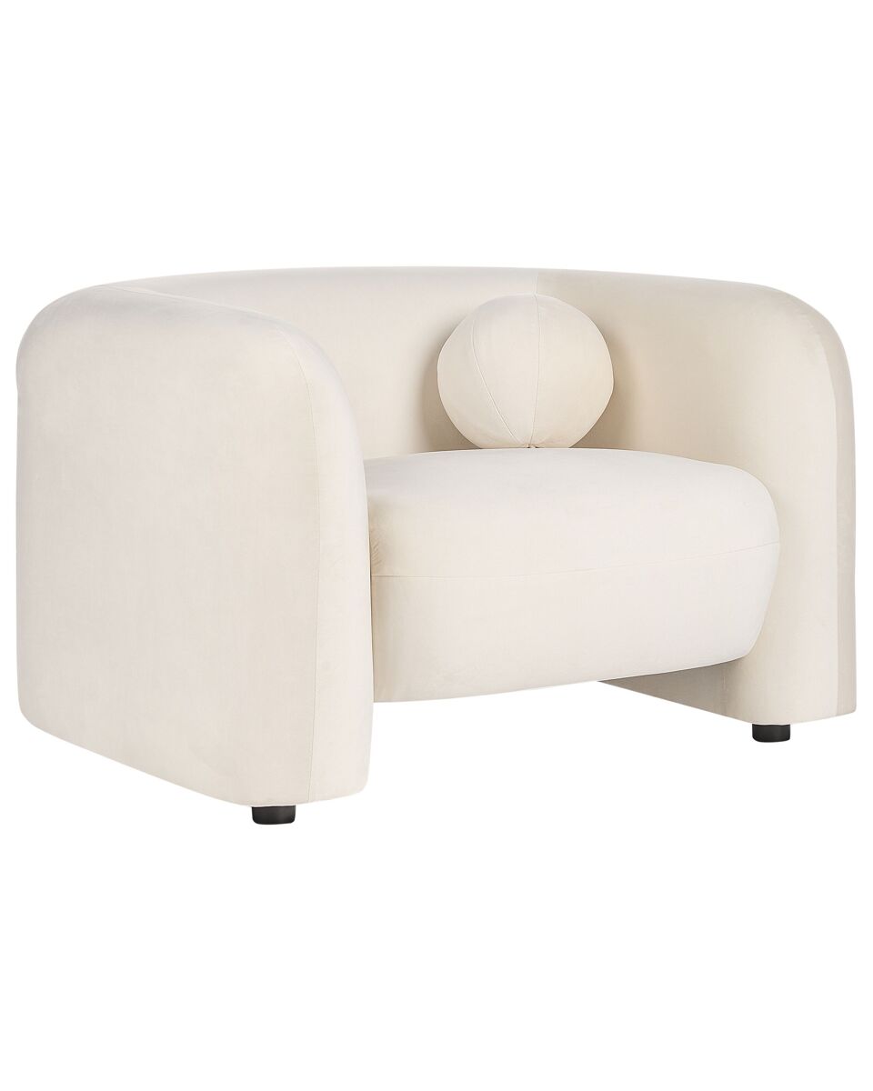 Beliani Sillón Leiren Crema