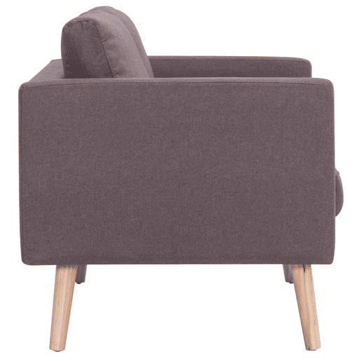 vidaXL 2 pcs conjunto de sofás tecido cinzento-acastanhado vidaXL 2 pcs conjunto de sofás tecido cinzento-acastanhado
