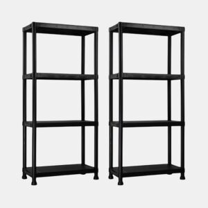 Pack 2 Prateleiras de Resina com 4 Prateleiras de 131x61x31cm 100Kg 7casa