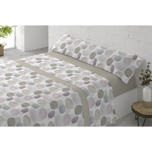 Conjunto de lençóis de três peças cama 150cm Circ Bege Donegal Collections