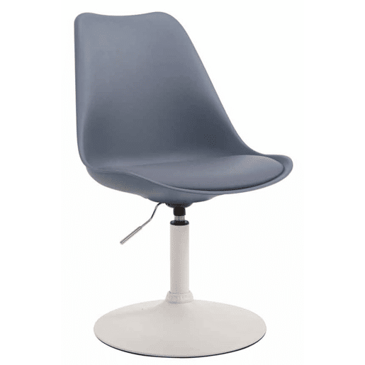 Set de 4 sillas de comedor Maverick con pie de trompeta Plástico Gris 57X48X76 cm