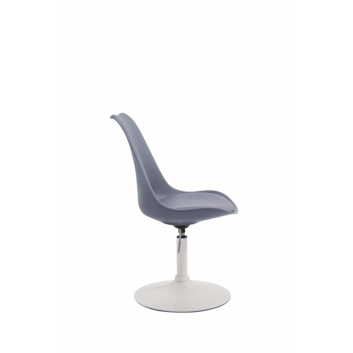 Set de 4 sillas de comedor Maverick con pie de trompeta Plástico Gris 57X48X76 cm