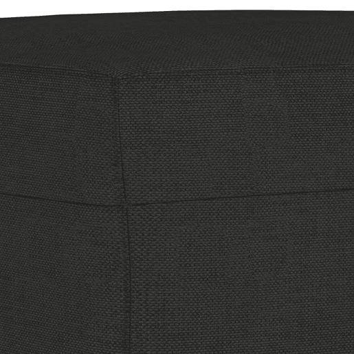 vidaXL 3 pcs conjunto de sofás com almofadas tecido preto