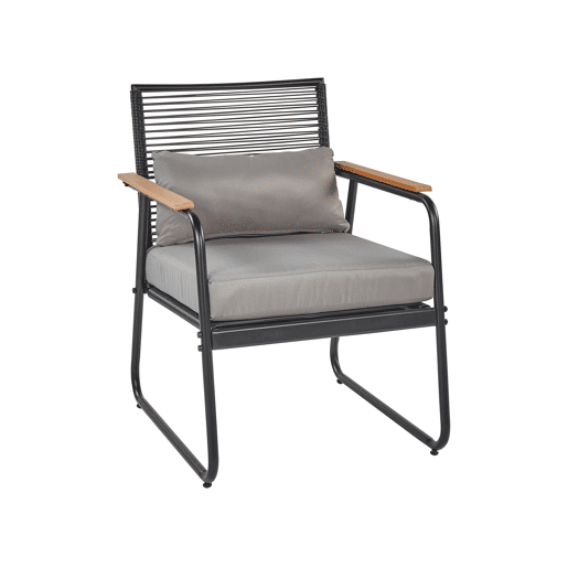 Conjunto de jardim com mesa 4 lugares POMONTE Metal Preto