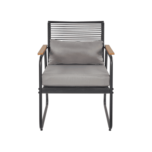 Conjunto de jardim com mesa 4 lugares POMONTE Metal Preto