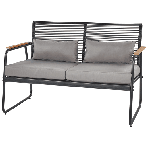 Conjunto de jardim com mesa 4 lugares POMONTE Metal Preto