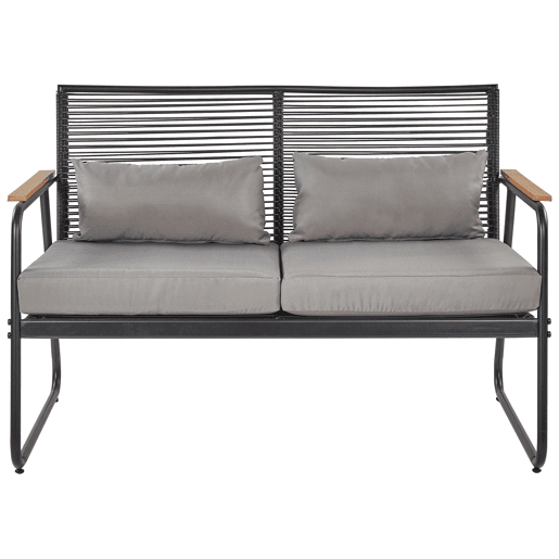 Conjunto de jardim com mesa 4 lugares POMONTE Metal Preto